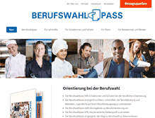 Tablet Screenshot of berufswahlpass.de